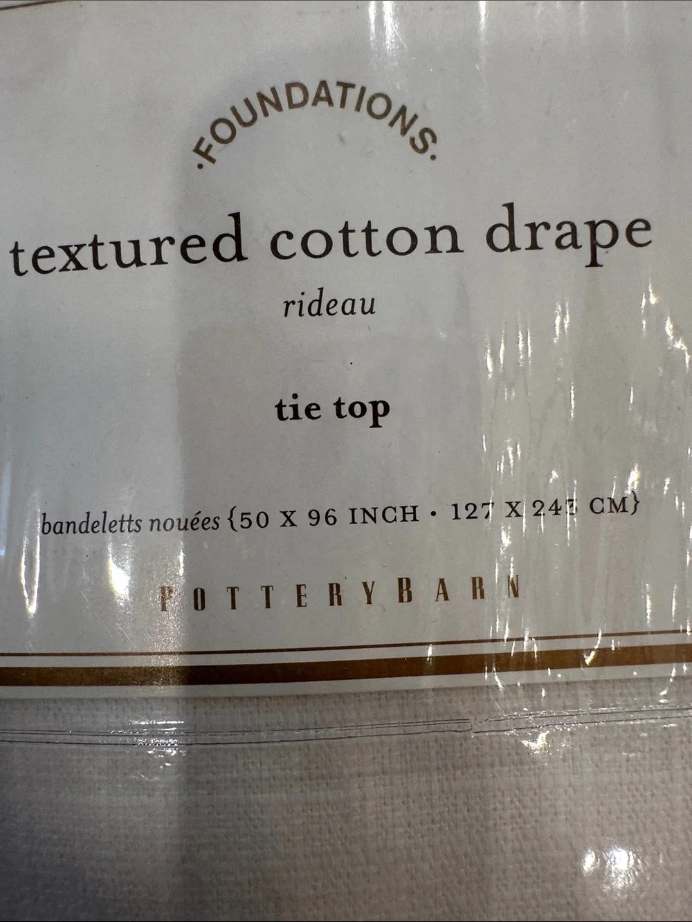 Pottery Barn Textured Cotton Drapes - White